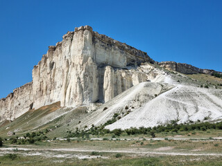 the majestic White Rock (Ak-Kaya), located in Crimea, near the town of Belogorsk.  