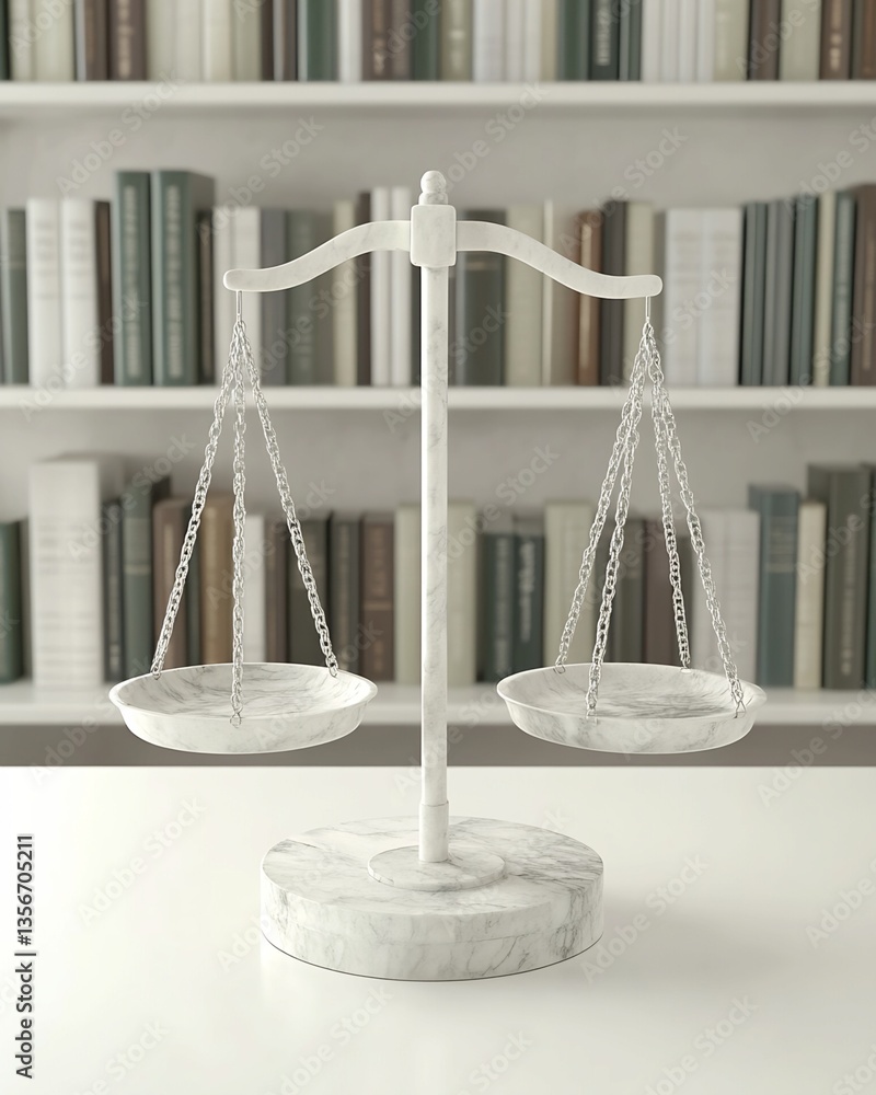 Poster marble scale and bookshelf background