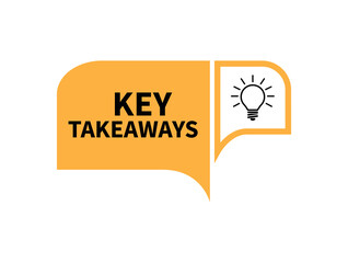 Key takeaways text on white background	