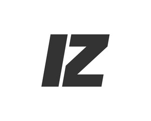 IZ Techno Editable Font Logo For Corporate Branding. Bold, Futuristic Design With Unique Typographic Ideas. Minimal Custom Type And Dynamic Letter