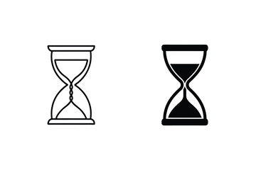 Hourglass Icons Time, Measurement, Deadline, Sand, Glass, Timer, Flow, Passing, Ancient, Symbol