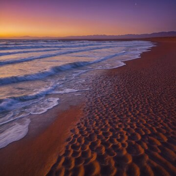 sunset on the beach