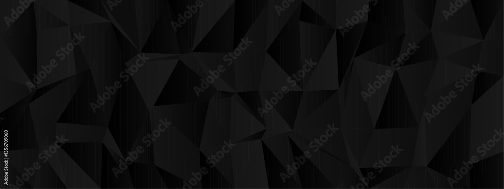 Poster abstract geometric pattern with dark polygonal shapes for modern design backgrounds.