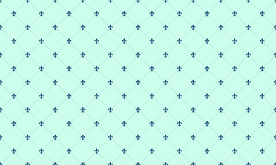 Elegant teal and navy blue fleurdelis pattern.  Perfect for  website backgrounds, stationery, textiles, or any design needing a sophisticated, subtle texture.