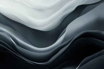 Abstract Metallic Gradient from Dark Grey to Pearl Silver with Glossy Reflections