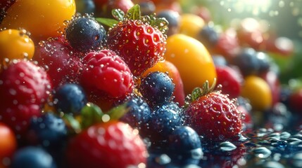Juicy Berries and Plums, a Refreshing Summer Delight