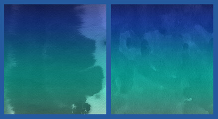 Set astratto blu verde