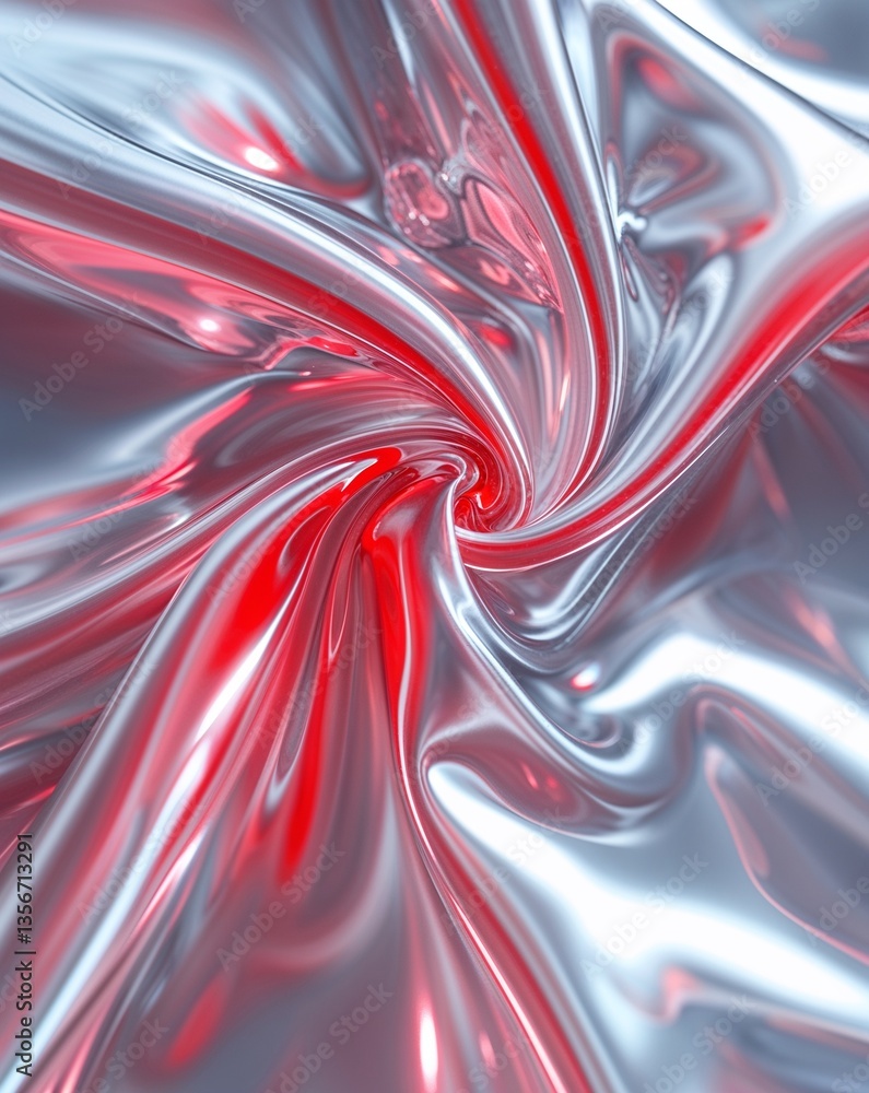 Poster silver with red glowing hologram transparent tech abstract background for card or greeting template 