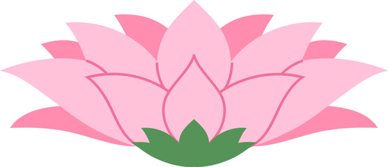 활짝 핀 연꽃 아이콘