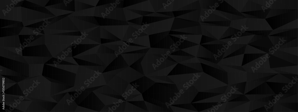 Poster abstract geometric black polygon pattern for modern design and backgrounds.