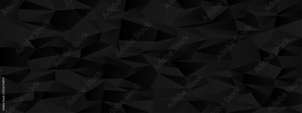 Poster abstract geometric black polygon pattern for modern background design.