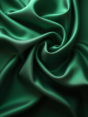 Obraz premium A green fabric with a shiny surface