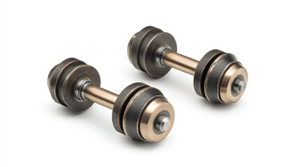 Fototapeta premium Pair of dumbell isolated on white background.