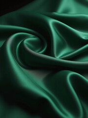 Obraz premium A green fabric with a shiny surface