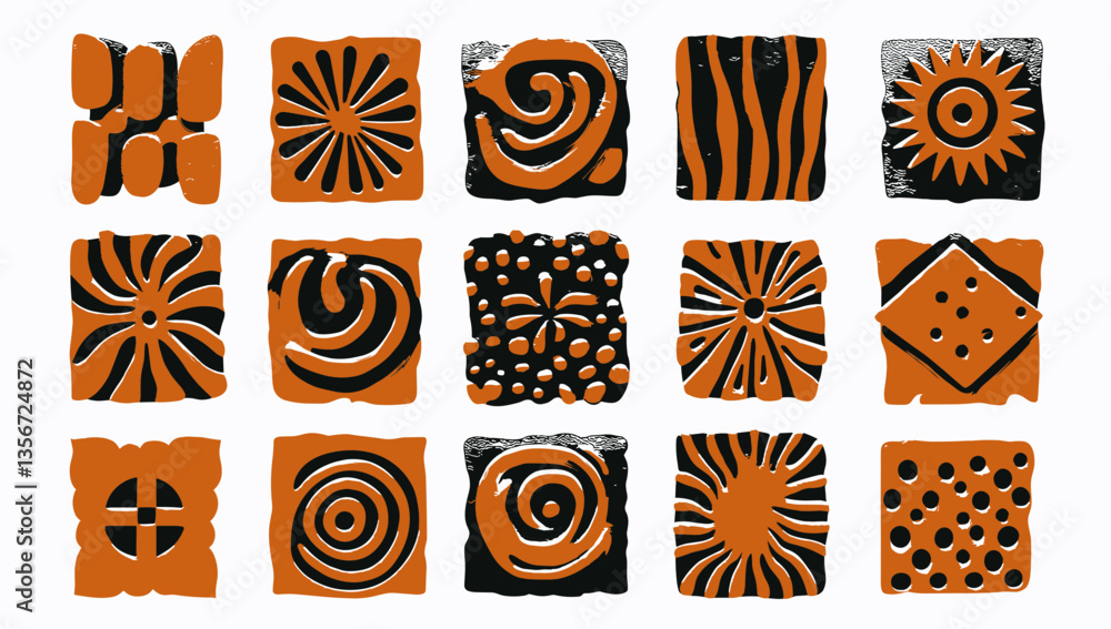 Poster abstract tile patterns: a collection of abstract tile patterns showcasing unique and intricate desig