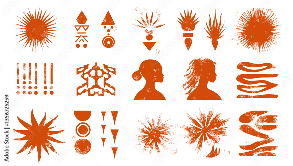 Poster abstract shapes silhouettes: a curated selection of abstract silhouettes, featuring diverse shapes a