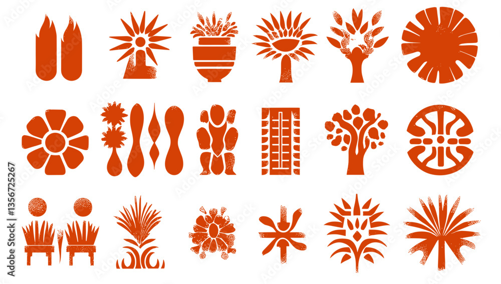 Poster ornamental pattern collection: an array of various ornamental patterns and designs, perfect for addi