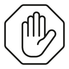 Stop Hand Icon