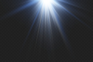 Star light and glitter. Magic effect of dust and sparks, star flash.