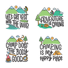 Collection of written phrases, slogans or quotes with adventure elements