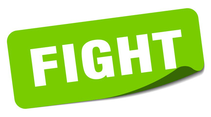 fight sticker. fight label