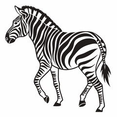 zebra black silhouette icon vector