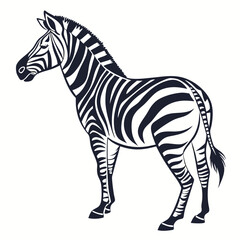 zebra black silhouette icon vector