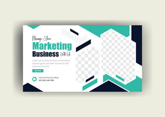 corporate business YouTube video thumbnail design, business presentation template design, youtube template design 