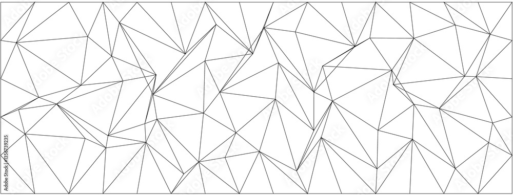 Poster abstract geometric chaos pattern in black and white for modern design projects.