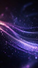 Obraz premium Elegant abstract flowing cosmic energy background vibrant gradient in shades of purple and blue ethereal particle dust