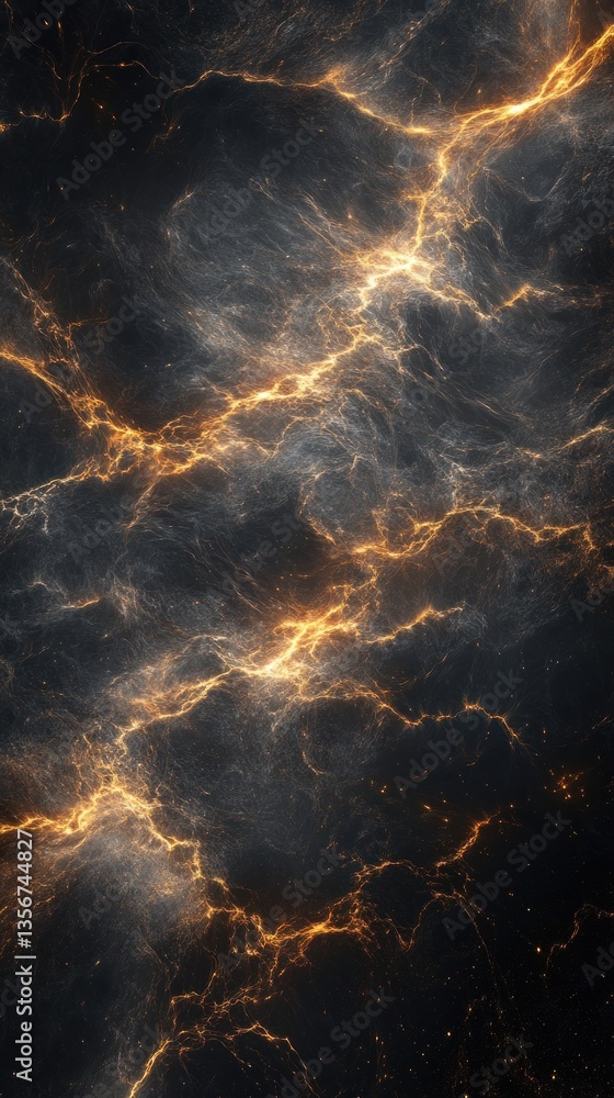 Poster an ethereal lightning storm captures energy and movement in a high angle abstract view backdrop
