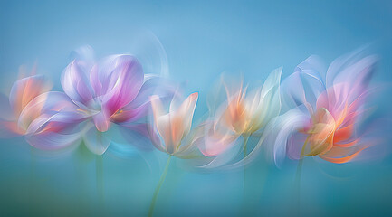 Fototapeta premium abstract colorful background with flowers