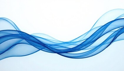 Naklejka premium Abstract blue lines motion white background minimalist illustration copy space, motion, lines