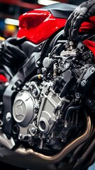 Fototapeta premium Motorcycle Engine Detail.