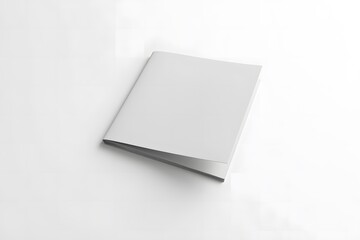 Closed blank square brochure mockup for print branding design