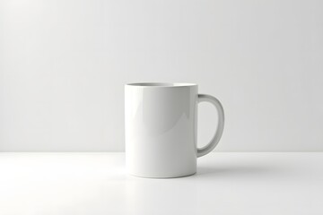 Fototapeta premium Plain white ceramic coffee mug mockup for lifestyle branding setup