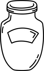 Simple Jar Line Art
