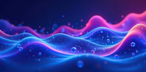 Abstract blue and purple liquid wavy shapes with glowing retro waves background,  retro, abstract