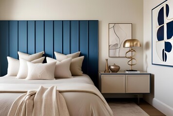 Modern Cozy Bedroom Interior with Stylish Decor