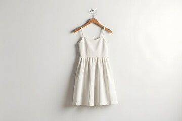 White sleeveless dress mockup for fashion and apparel branding presentation