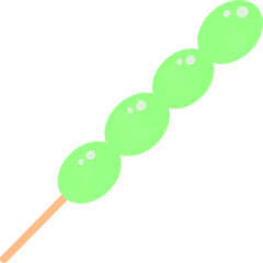 Green Grape Tanghulu is a traditional Chinese snack featuring fresh green grapes skewered and coated in a glossy caramelized sugar shell