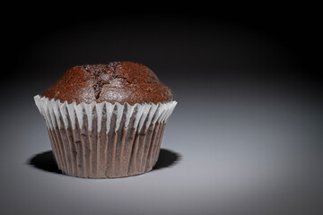 Closeup of a Freshly Baked Chocolate Muffin
