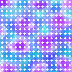 Illustration, background in the form of multi-colored holographic circles, stickers with a mother-of-pearl texture, iridescent spectra on a white background