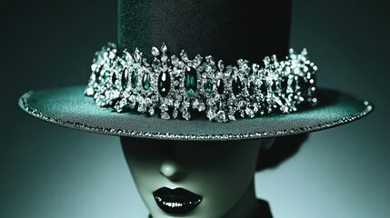 Emerald and Diamond Hat: A Fashion Statement