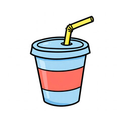 CUP WITH STRAW