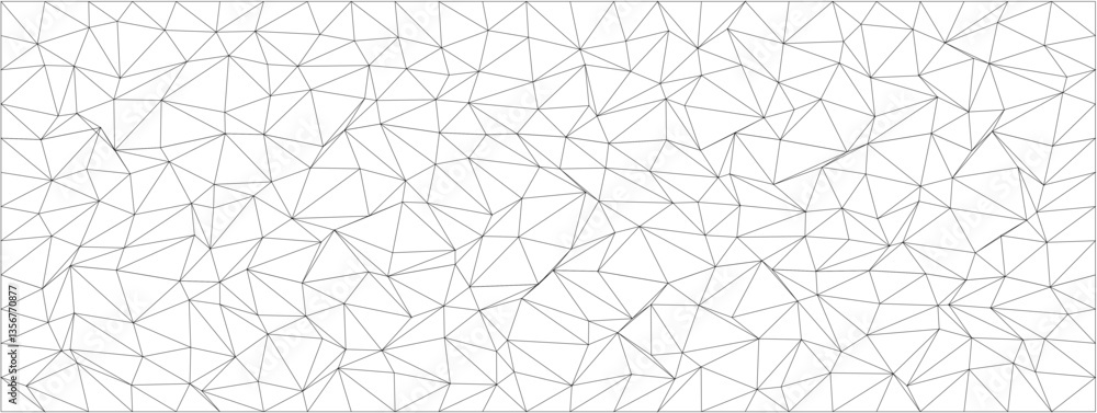 Aufkleber abstract geometric pattern with chaotic triangle network for modern interior design and decoration.