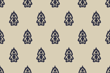 Geometric ethnic oriental ikat seamless pattern color oriental. Aztec ornament print. Design for background ,curtain, carpet, wallpaper, clothing, wrapping, Batik, vector illustration.