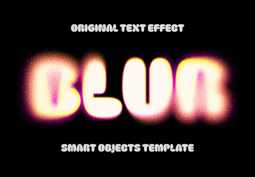 Glam Sparkles Blur Text Effect Mockup