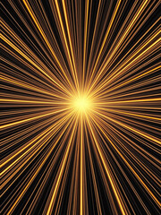 Obraz premium A bright yellow light is shining on a dark background