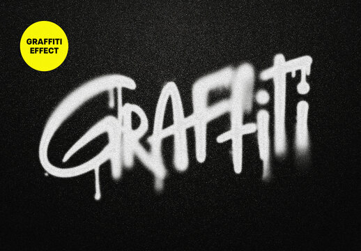 Graffiti Style Text Effect Mockup